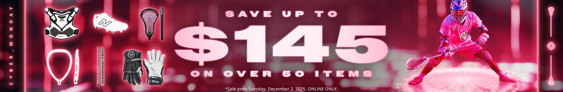 LacrosseMonkey Cyber Monday Sale: Save up to $145 on over 50 items