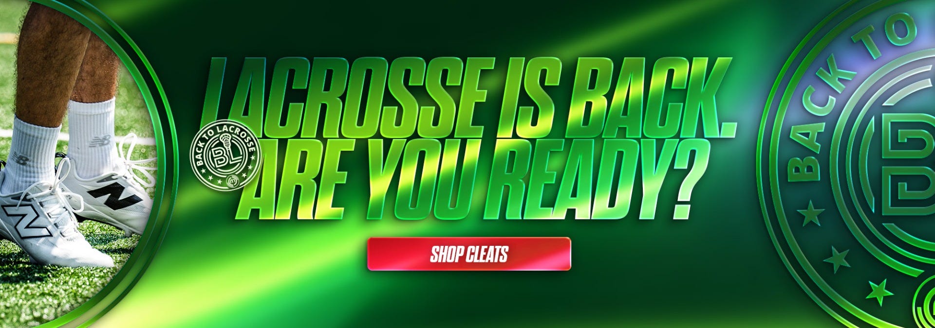 Lacrosse is back. Are you ready? Shop cleats.