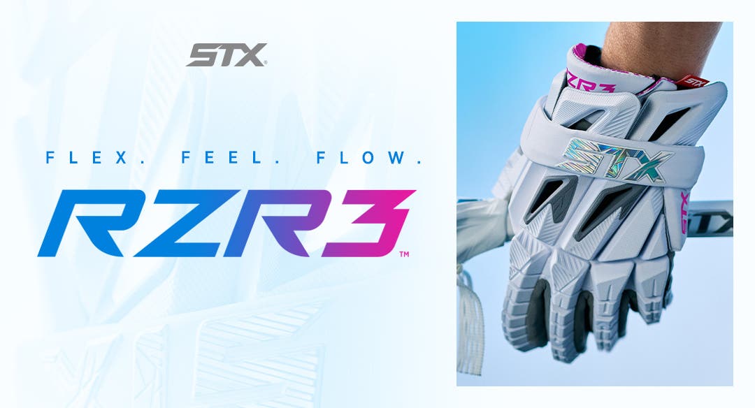 STX RZR 3 Lacrosse Gloves. Flex. Feel. Flow.